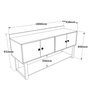 Hanah Home Consola Mn04-Ba, 180x93.2x85 cm, Tablero de Partículas Melaminado, Nogal y Antracita